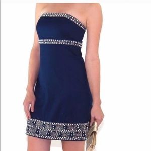 Gorgeous navy beaded Lilly  “ beaded Bowen dress”